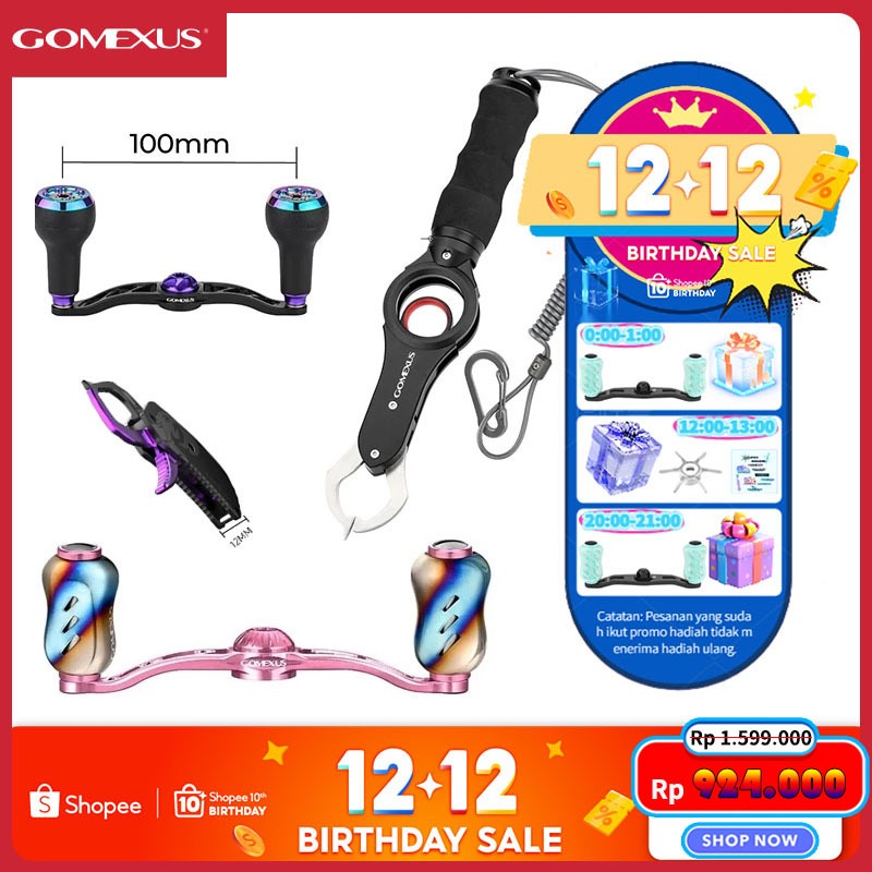 Gomexus HeavyGame Set Alat Pancing Lip Grip Tang Pancing Power Handle Alat Casting Gabus Toman Paket
