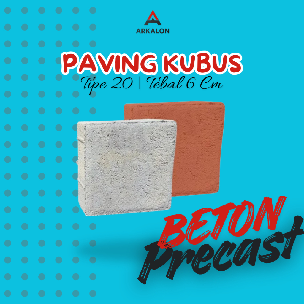 Paving Kubus 20x20x6 cm Mutu K250 – Paving Block Kotak/ Paving Square | Beton Precast Arkalon