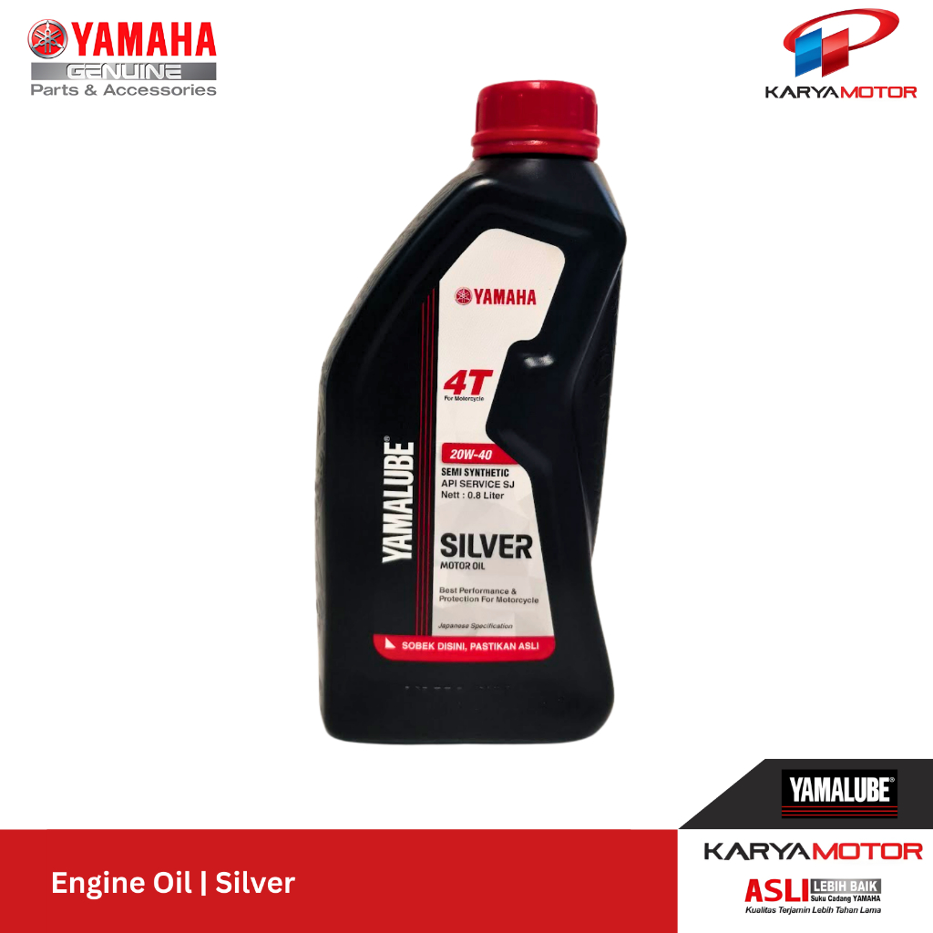 Yamalube Oli Mesin Motor Silver Oil Semi Synthetic 800ML 4 Tak 110-125cc - Yamaha Bebek Jupiter Vega