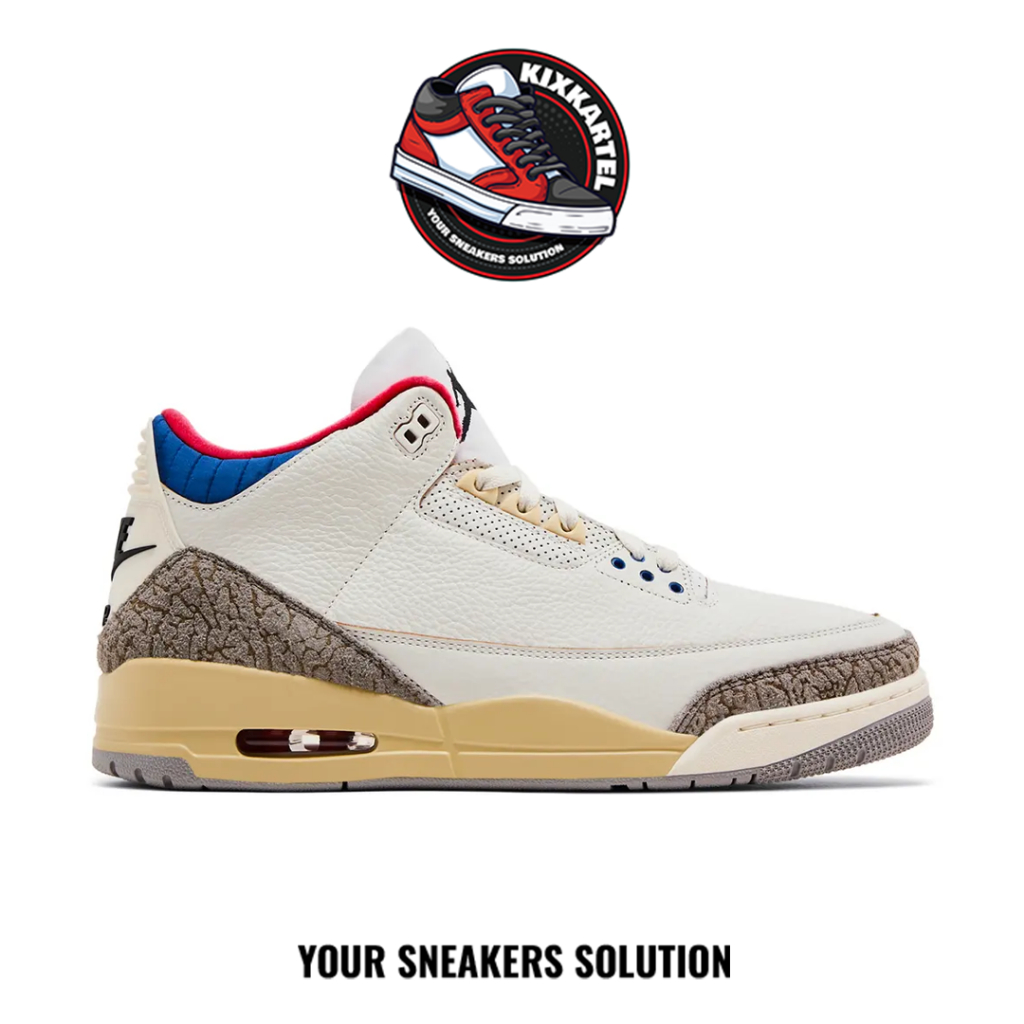 Sepatu Nike Air Jordan 3 Retro Seoul 2.0 White Cream Beige Sneakers Authentic