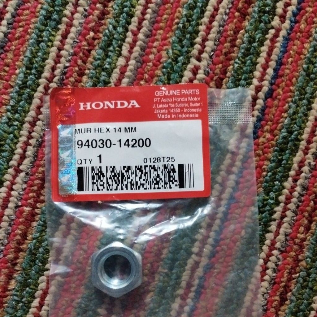 94030-14200 Mur, Nut Hex 14MM Honda BeAT FI
