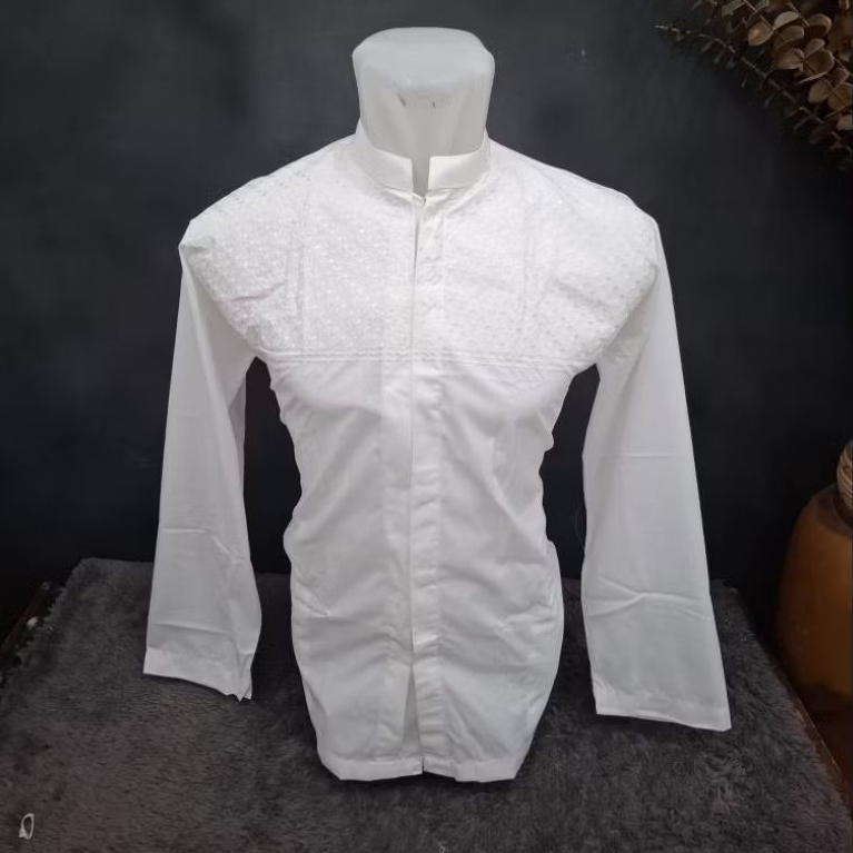 ALJAZIRAH - KOKO TAMER WARNA PUTIH LENGAN PANJANG