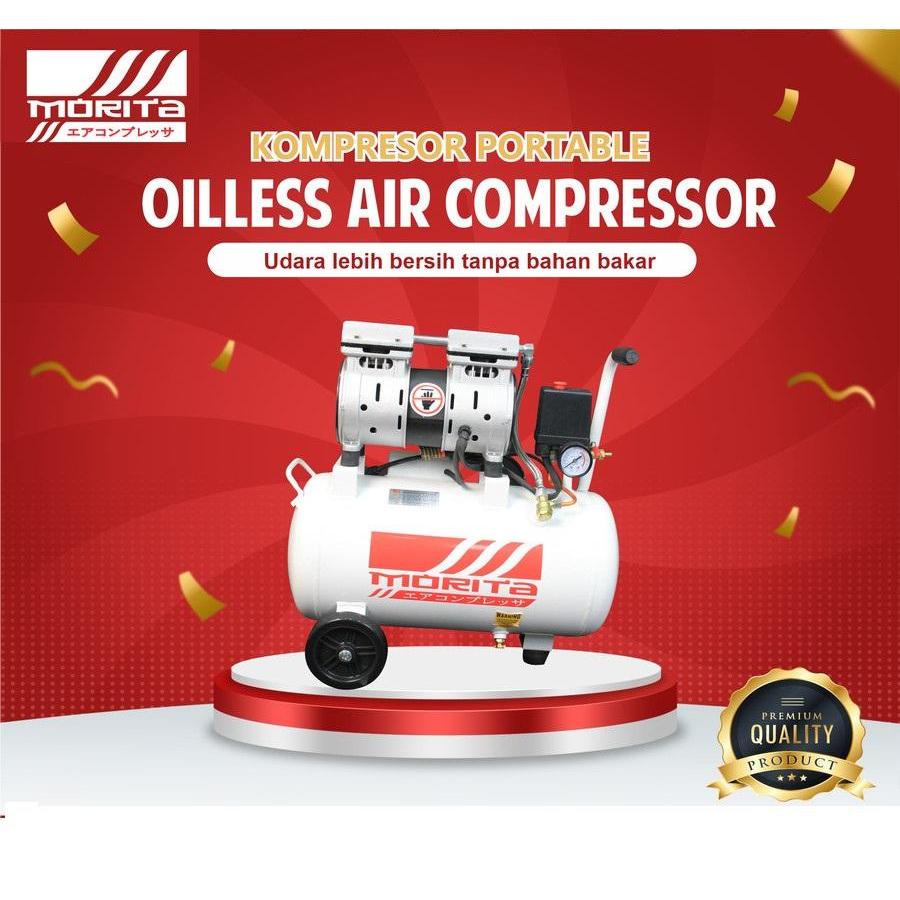 Morita Compressor Listrik silent Kompresor Pompa Angin (1 HP)