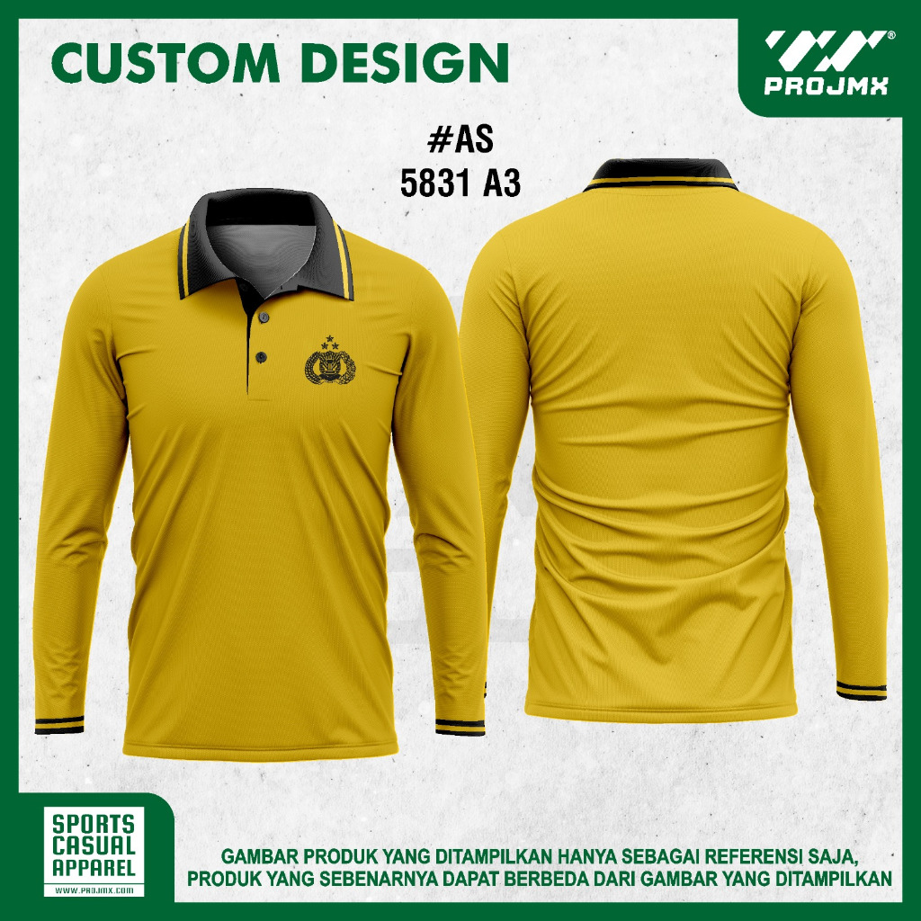 PROJMX - KAOS JERSEY LENGAN PANJANG FULL PRINTING POLDA KALTENG V3 (BISA CUSTOM) (BUKAN ORI PEMBAGIA