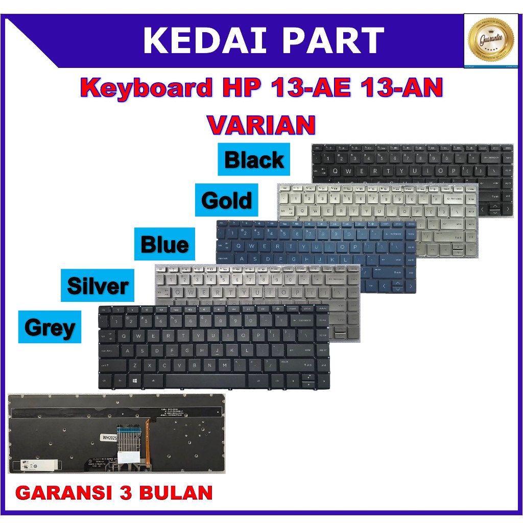 Keyboard HP Pavilion 13-AN 13AN 13-AN0030WM 13-AN0031WM 13-AN1033TU Silver Baclight Backlite