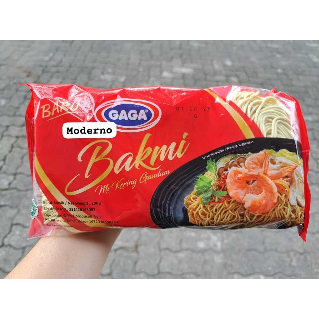 Gaga bakmi 200gr - Gaga bakmi mie kering gandum 200gr