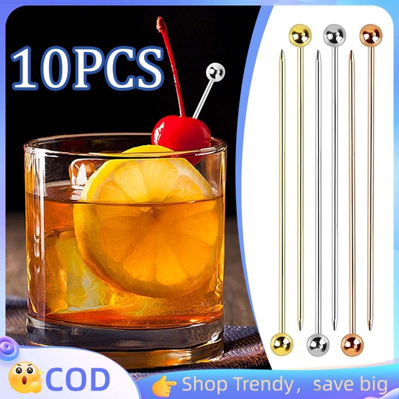Tusuk Garnish Stainless Cocktail Pin Garnish Cocktail Tusukan Buah Cocktail Pick Garnish