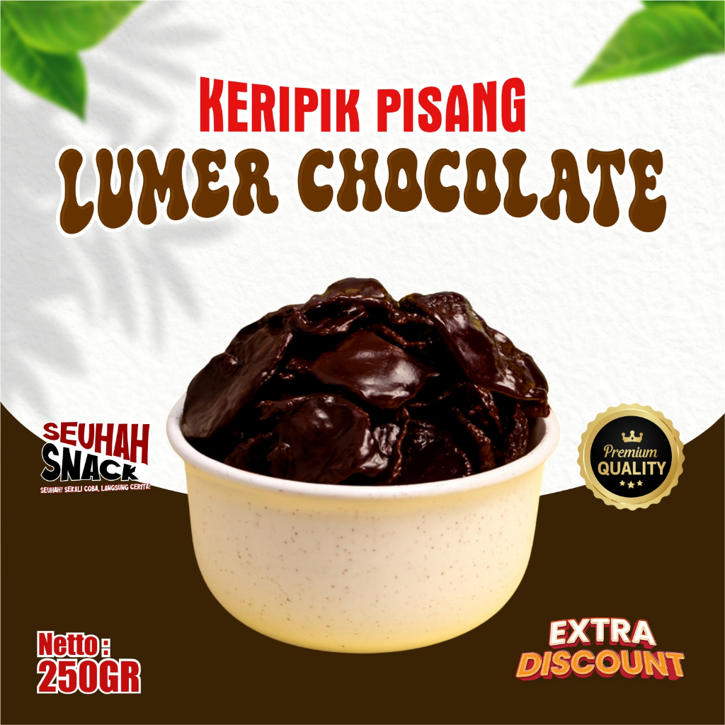 [COD] Keripik Pisang Lumer Coklat Seuhah Snack 250 gram Kripik Pisang Lumer