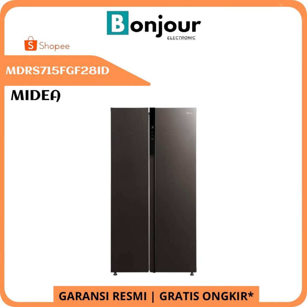 Kulkas Midea Side by Side MDRS715FGF28ID 558 Liter Side by Side Kulkas Inverter Midea 558L