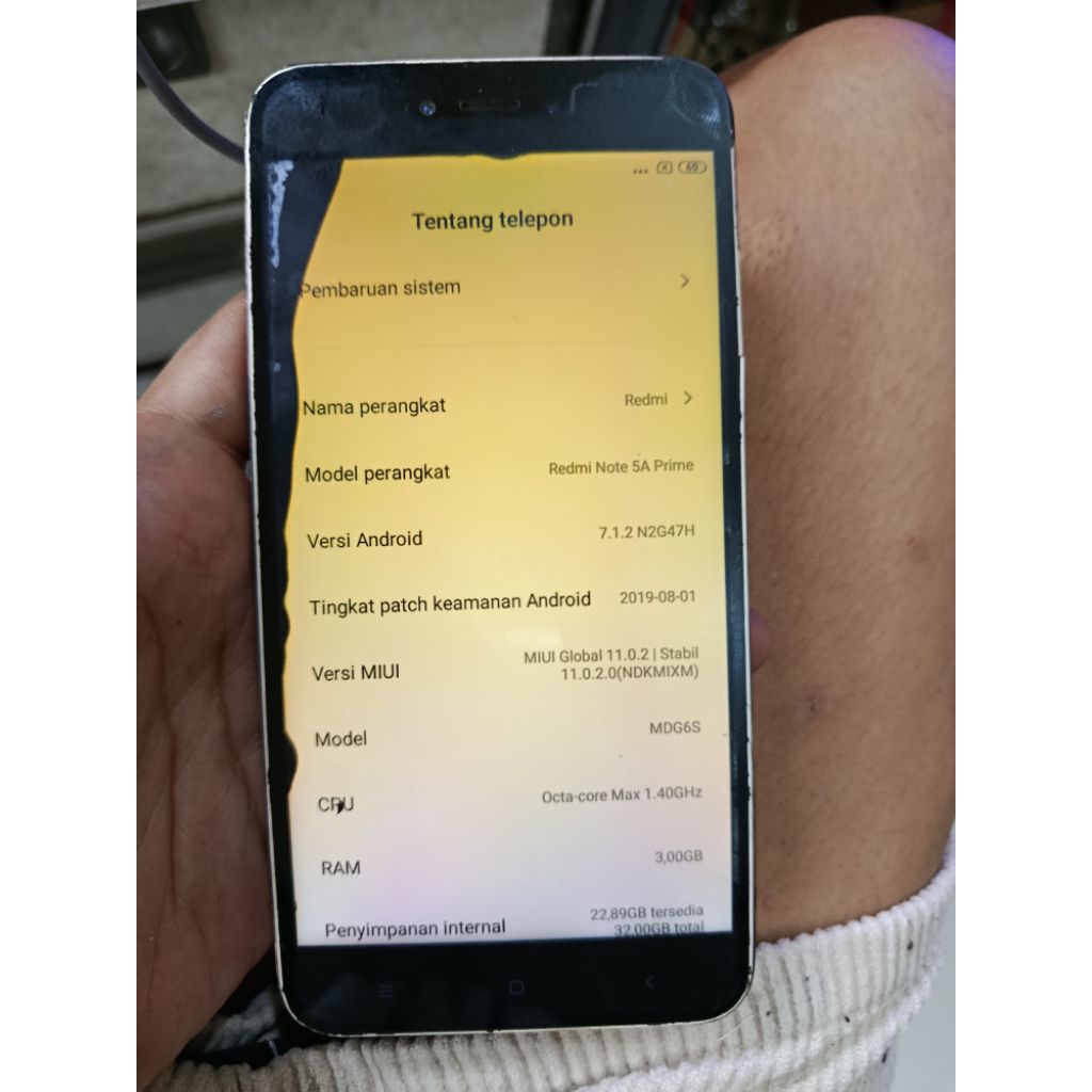 Mesin redmi note 5a prime 3/32 normal