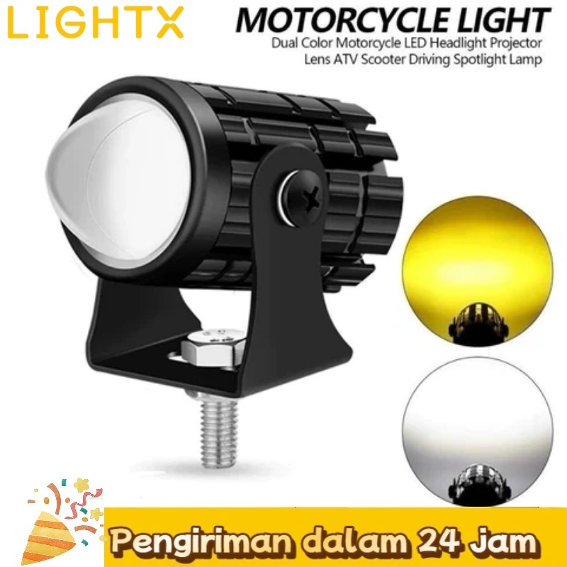 LAMPU TEMBAK MINI LASER GUN 2 WARNA/D2 LED Laser 2 Warna/ HIGH LOW PUTIH - KUNING LAMPU LED SOROT MO
