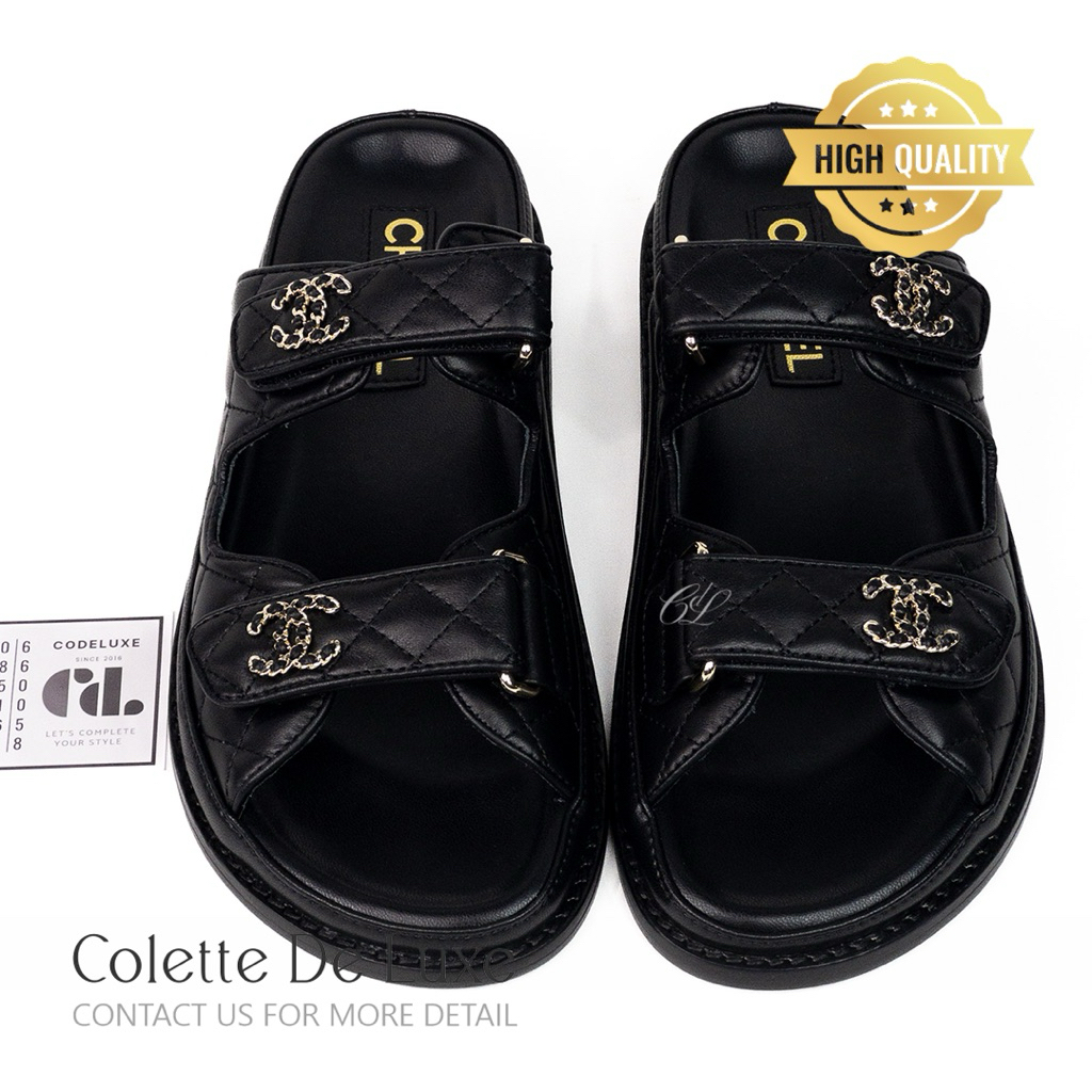 Dad Sandal Calfskin Black