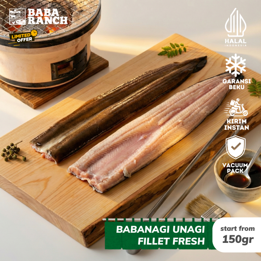 BABANAGI IKAN SIDAT UNAGI FILLET FRESH 1 EKOR 150 - 200 GRAM