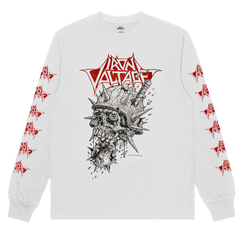 Longsleeve IRON VOLTAGE - HEAVY THRASH White | Iron Voltage Official Merchandise