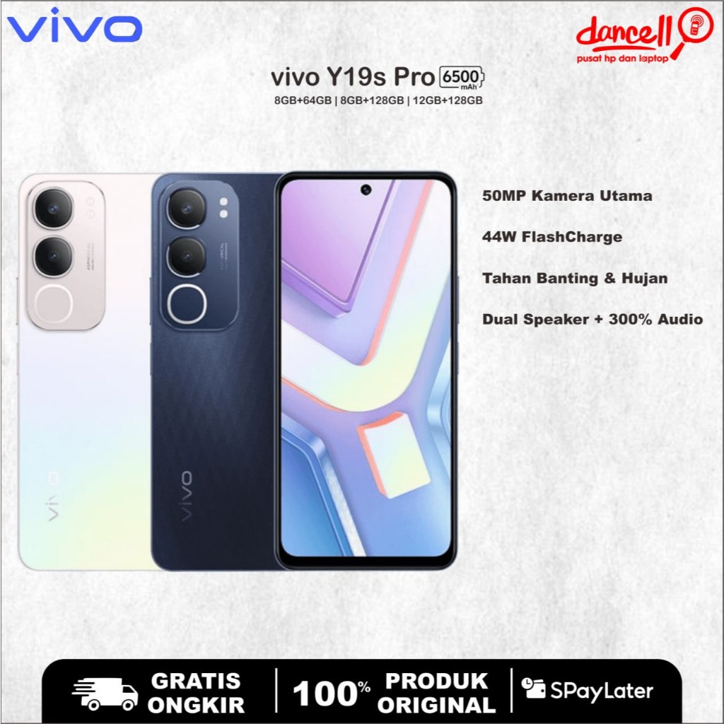 vivo Y19S PRO 4/64  8/128 12/128 50 MP AI Camera, 5500mAh+15W FlashCharge Garansi Resmi Repack