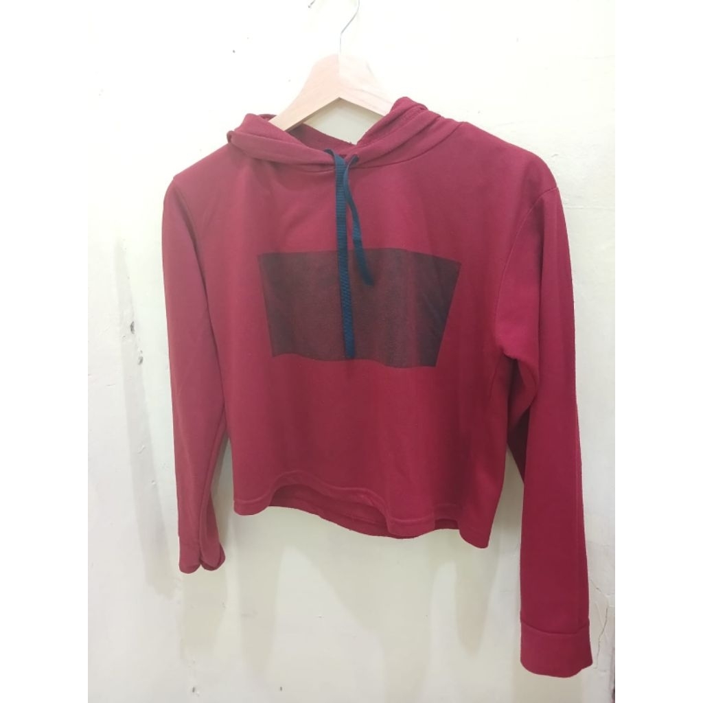 PRELOVED hoodie wanita crop top