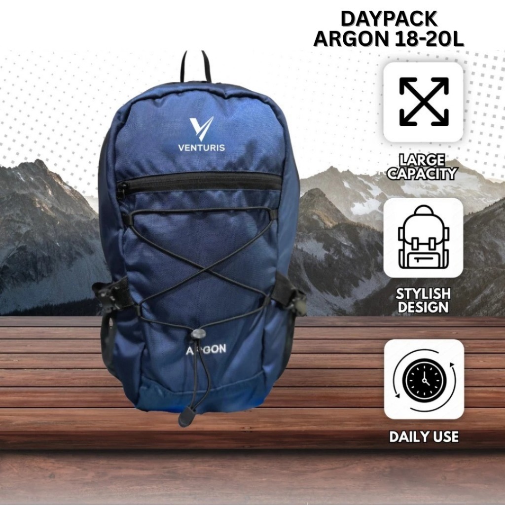 Tas Ransel Venturis Argon 18L Tas Daypack Argon Pria Wanita