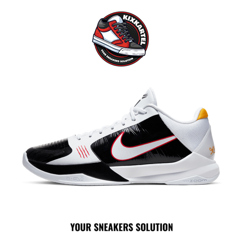 Sepatu Basket Zoom Kobe 5 Protro Bruce Lee Alternate White Sneakers Authentic