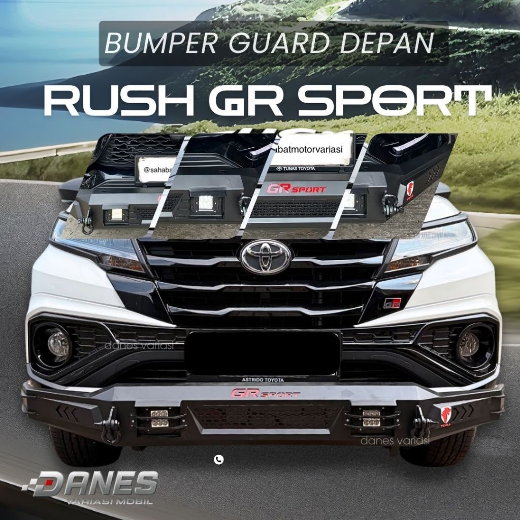 Paketan Tanduk & Towing Depan Belakang Rush GR Sport