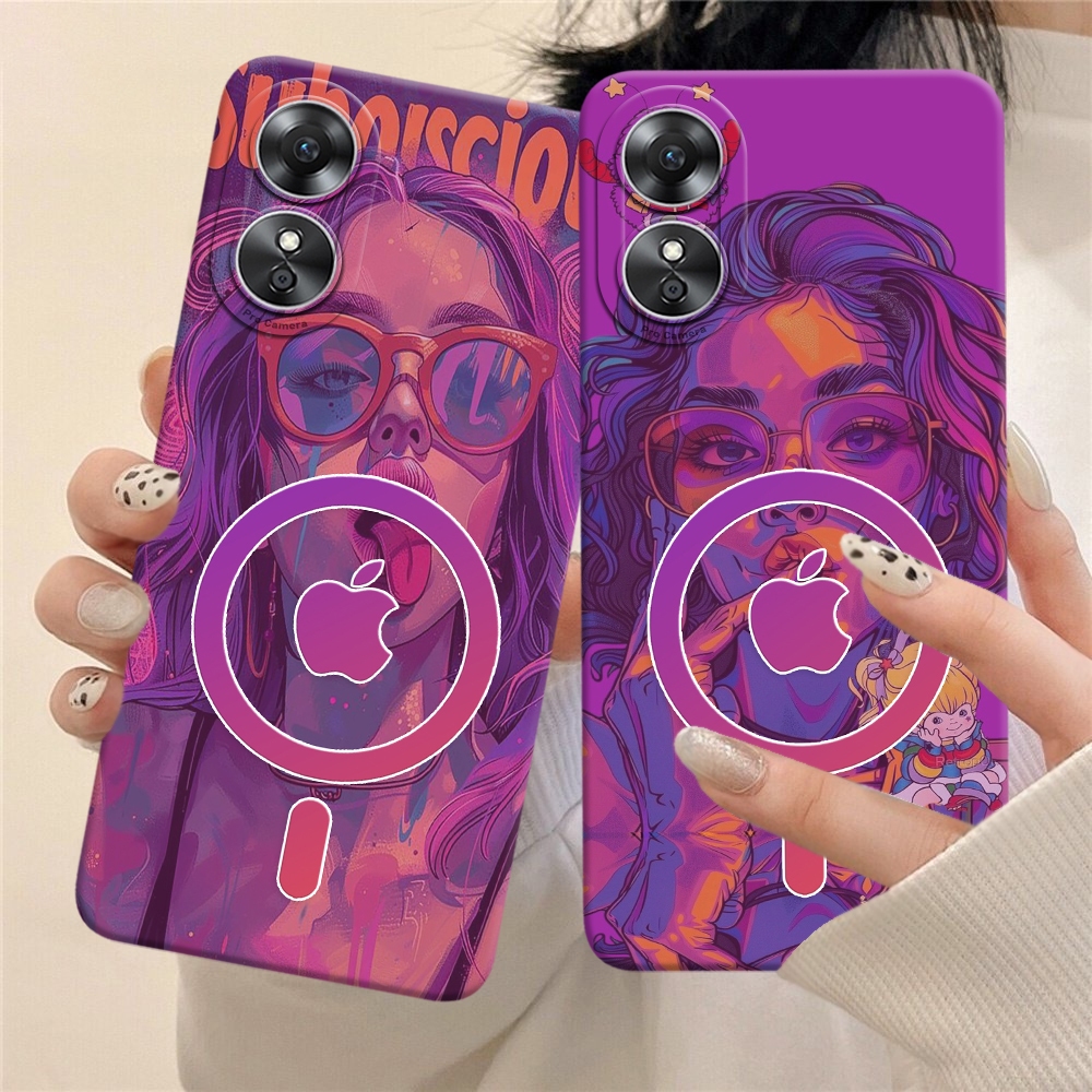 Premium Casing Hp Untuk OPPO RENO 4F Desain GADIS HIPHOP RING IPHONE - Case Silikon Softcase Trendi 