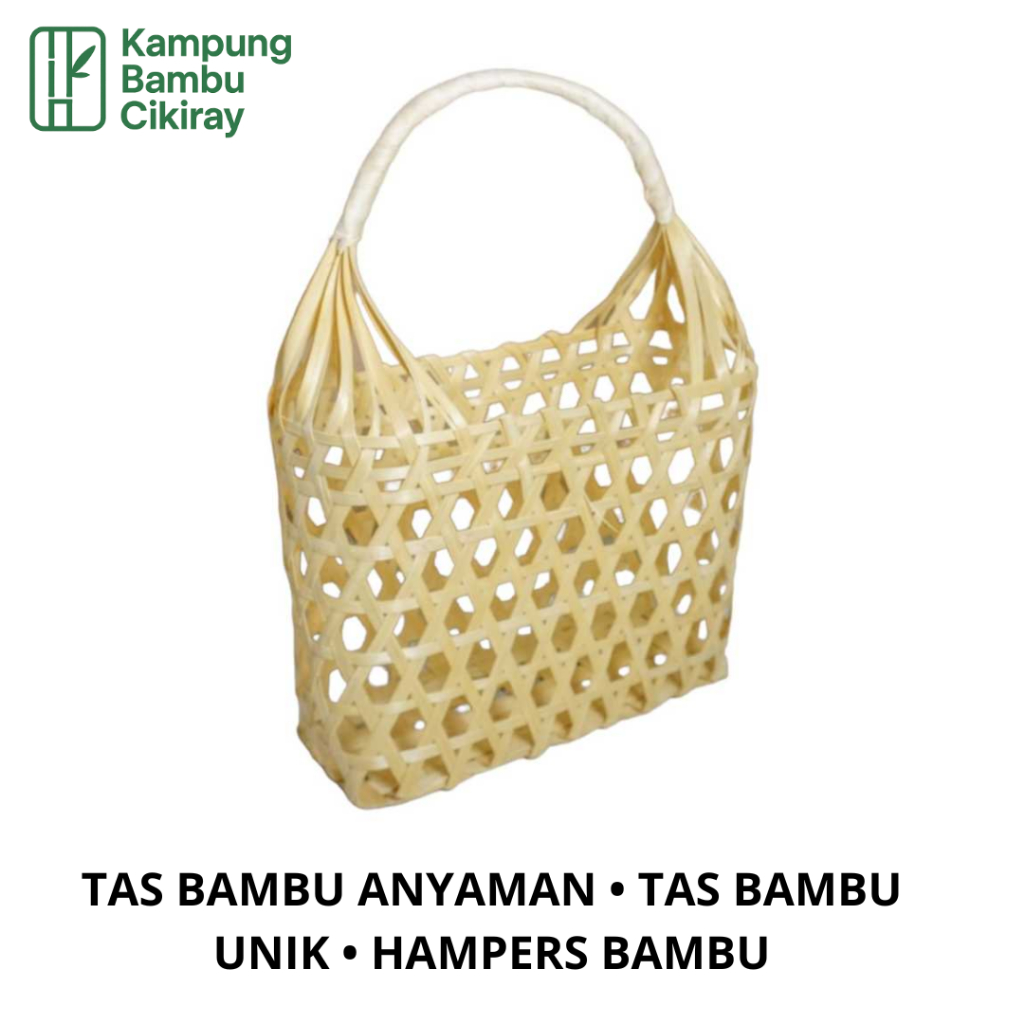 TAS BAMBU ANYAMAN • TAS BAMBU UNIK • HAMPERS BAMBU • TAS SOUVENIR TRADISIONAL | TAS ANYAMAN PREMIUM