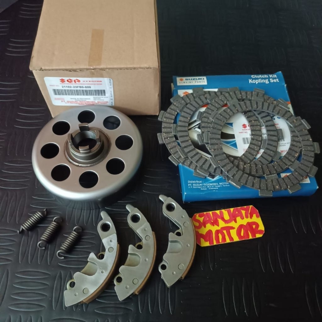 Mangkok Ganda + Kampas Ganda + Kampas Kopling Suzuki Smash Old Lama Smash New SGP