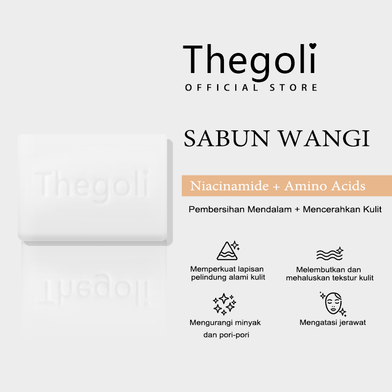 THEGOLI Sabun Wajah Pemutih Niacinamide + Asam Amino Bebas paraben dan alkohol