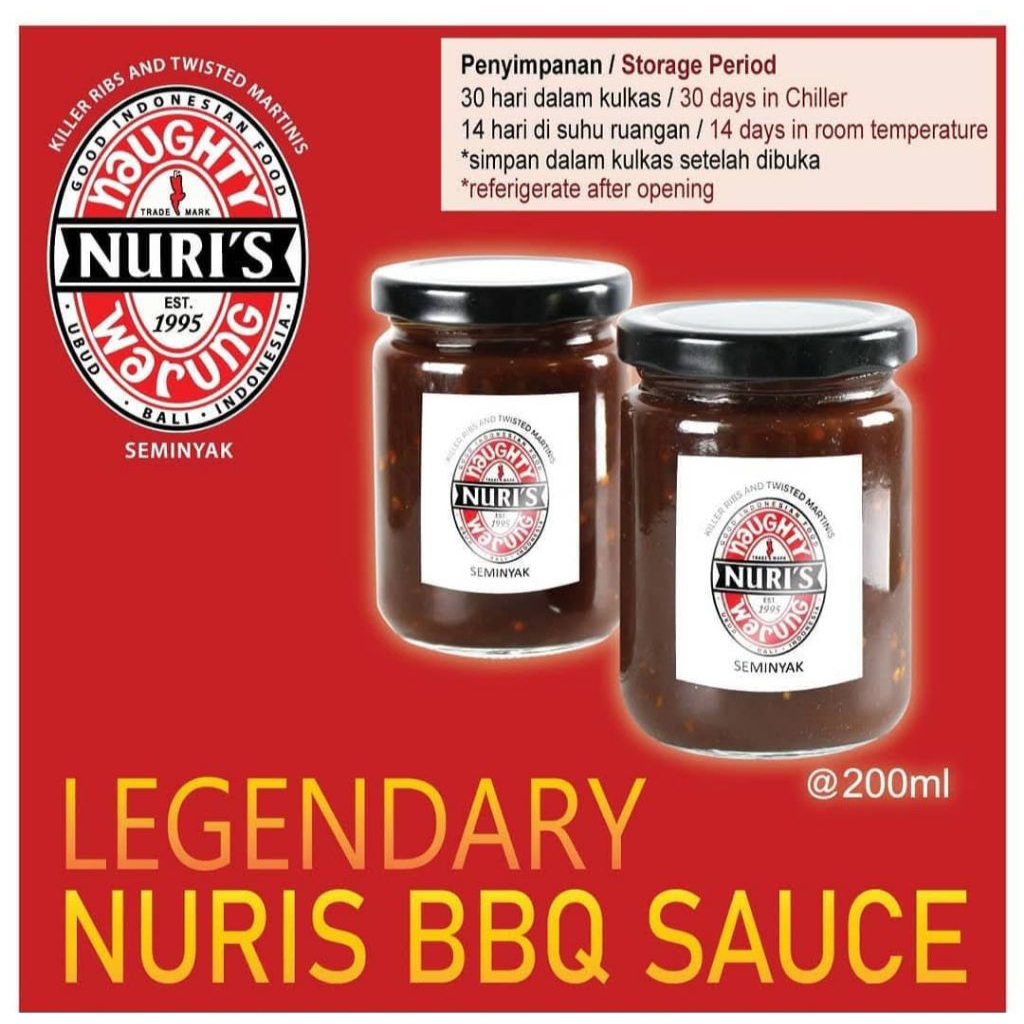 bbq sauce naughty nuri's sambal bbq warung naughty nuri Bali free bubble wrap dan ice gel kuliner Ba