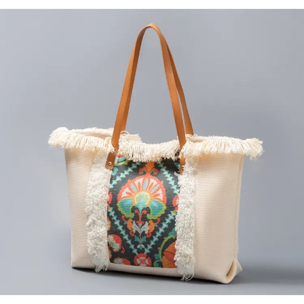 Tote bag wanita cantik Tote bag bohemian etnik tas pantai summer bag tas fashion wanita tas wanita p
