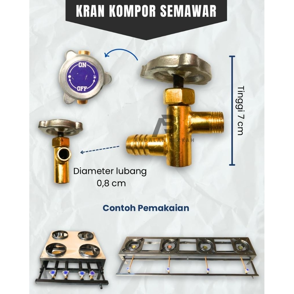 Kran Kompor Semawar | Putaran Kran Kompor Gas Semawar | Kran Kompor Stik