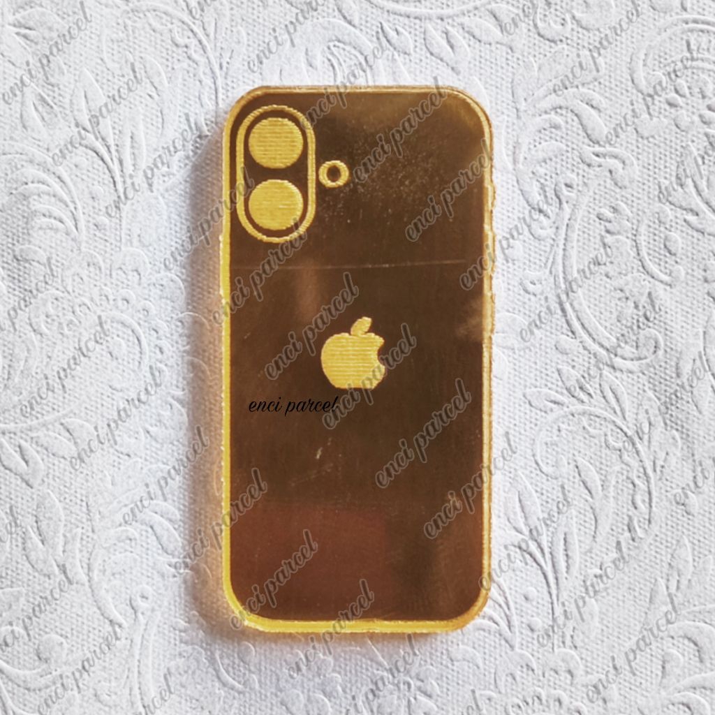miniatur handphone replika iphone logo apple hp dekorasi hiasan mahar tempel di pigura frame bahan a