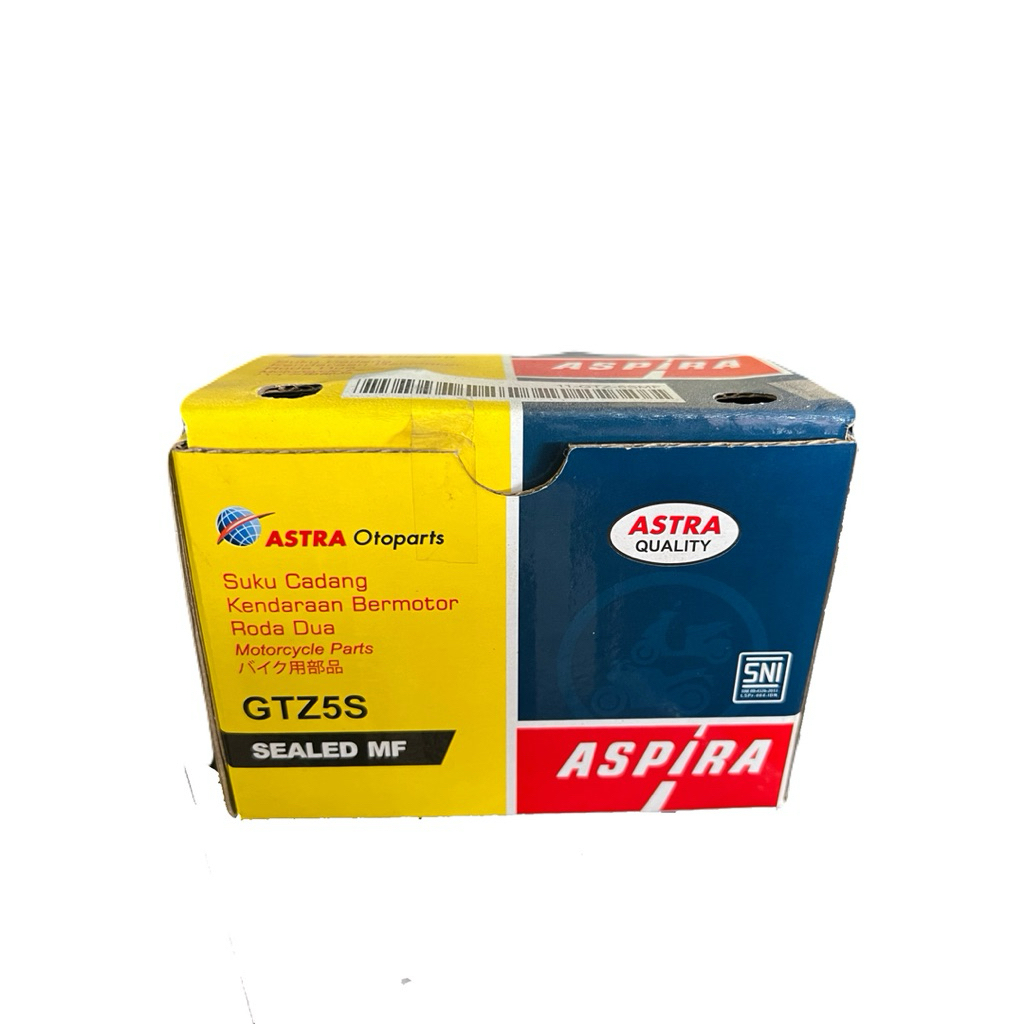 AKI KERING ASPIRA GTZ5s ORIGINAL MF Aki Untuk Motor Beat Vario 110 scoopy