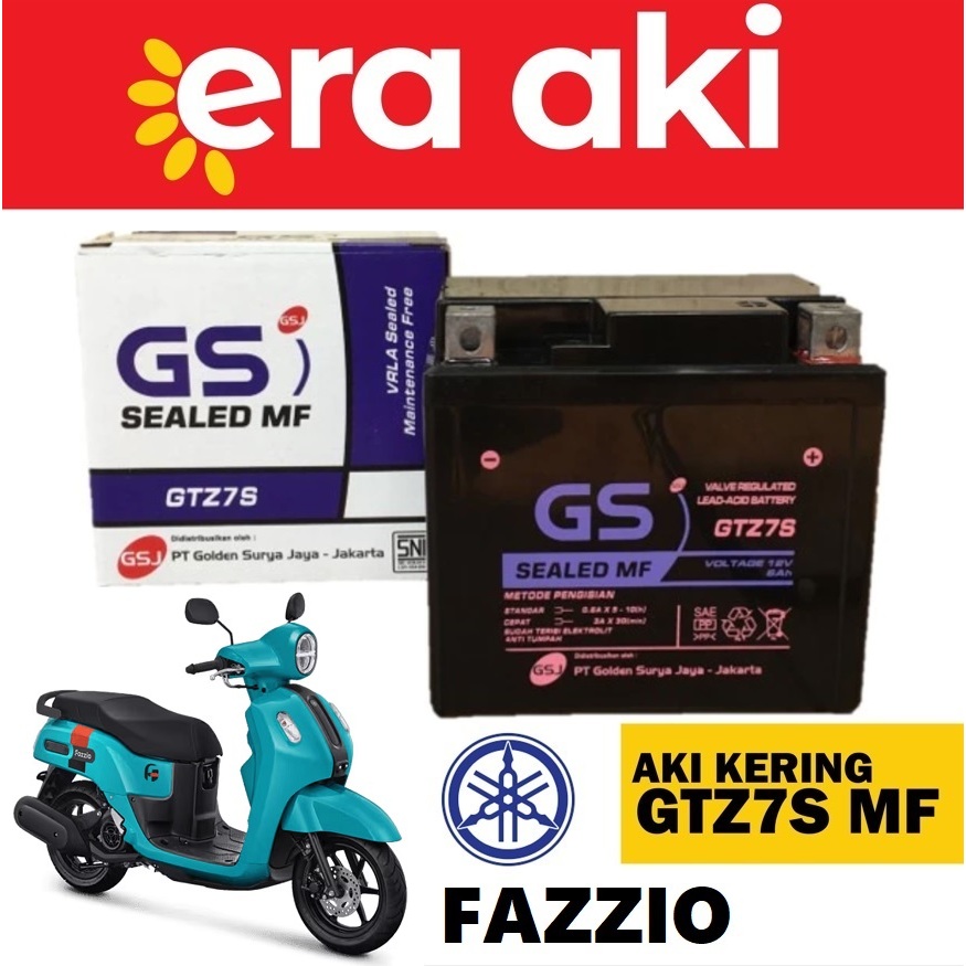 Aki Motor Yamaha Fazzio GTZ7S Aki Kering Accu Kering MF