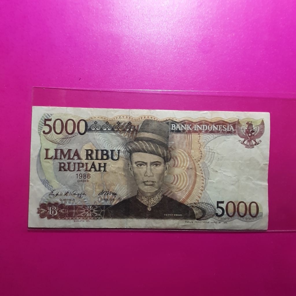 uang 5000 rupiah teuku umar 1986