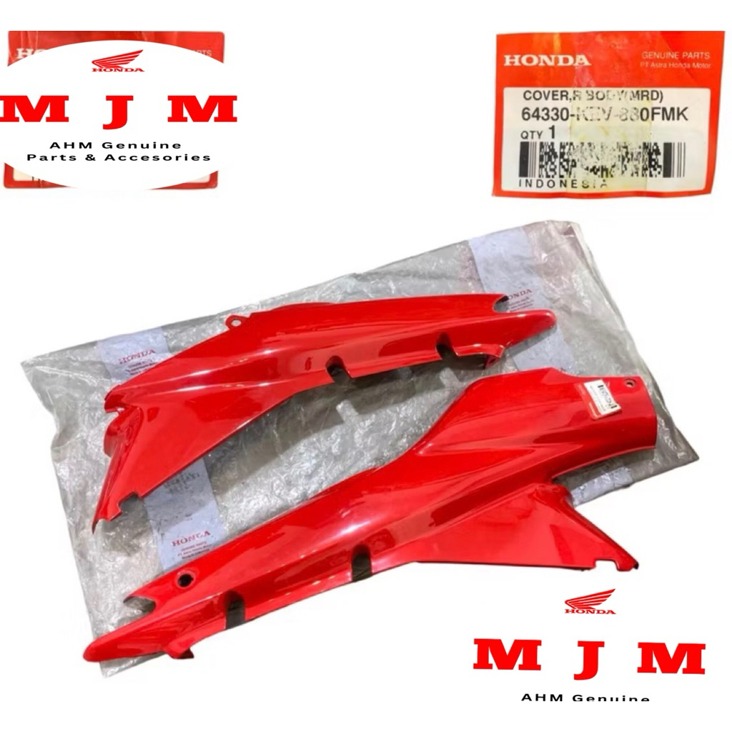 64330-KEV-880FMK Cover Body Samping Honda kanan Supra V X XX 100 Fit Old Original Merah
