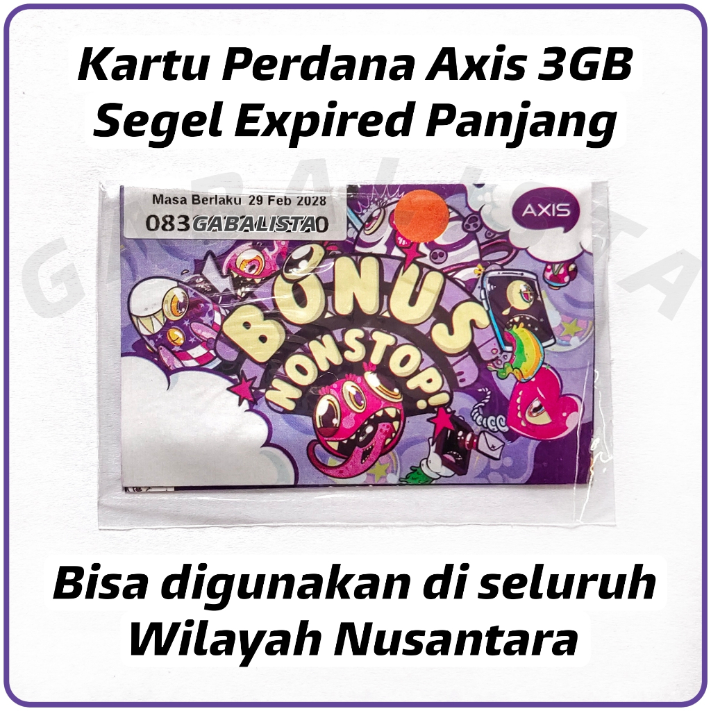 Kartu Perdana Axis Kuota 3gb Masa Tunggu Panjang XLSMART 4G/5G