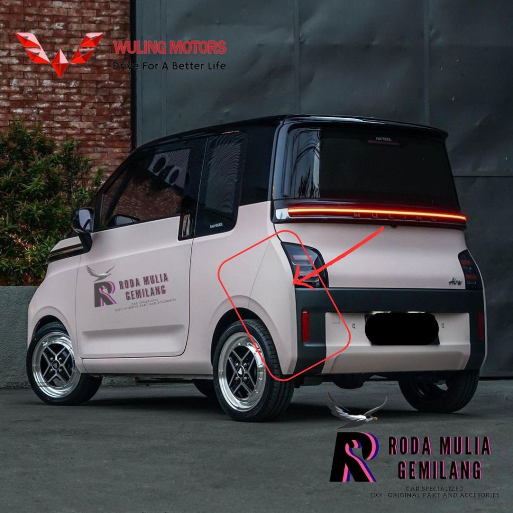 Fender Samping Sambungan Bemper Belakang Panel Exstension Extensi Bumper Belakang Wuling Air EV Stan