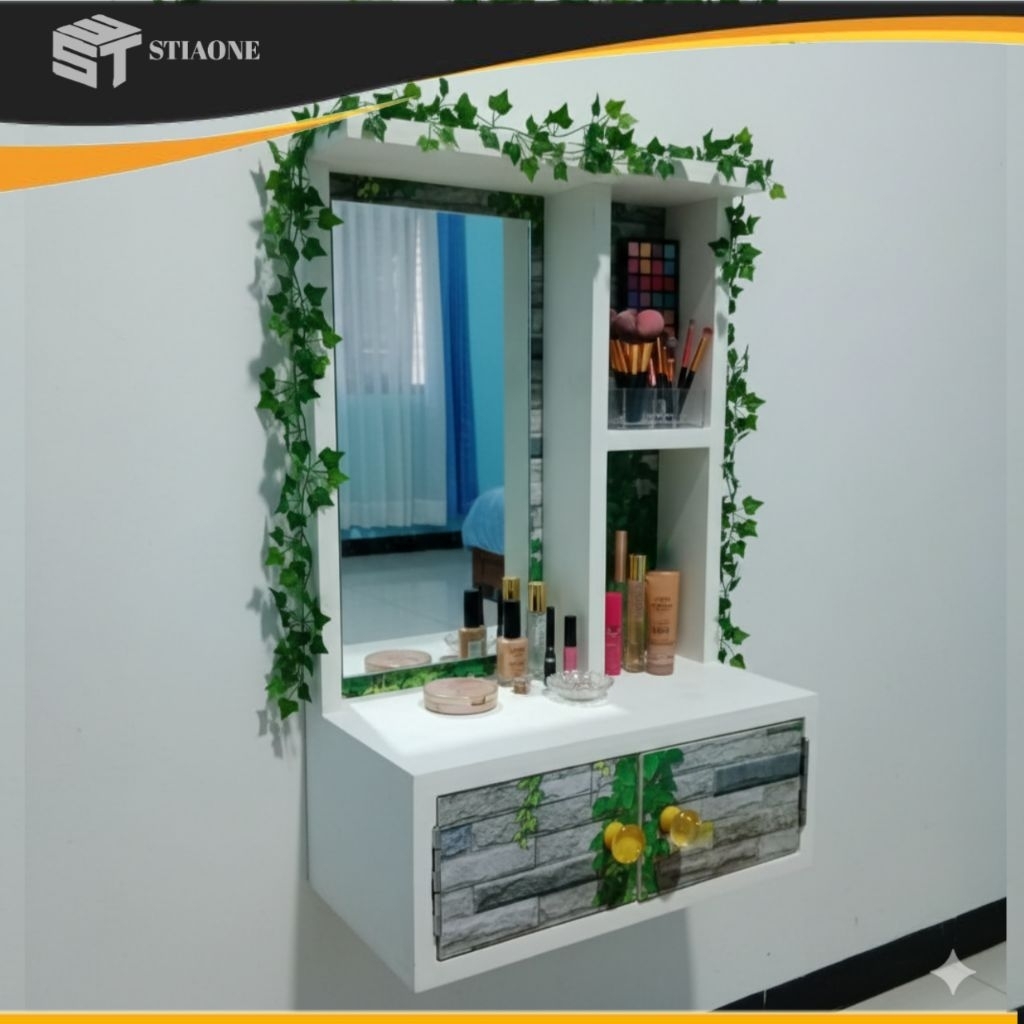 RAK KOSMETIK LACI GANTUNG / RAK HIAS MAKE UP GANTUNG / CERMIN MODEL BARU / CERMINMURAH / CERMIN AEST