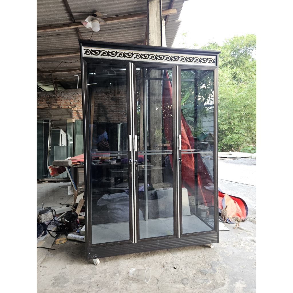 Lemari baju gantung gamis full kaca