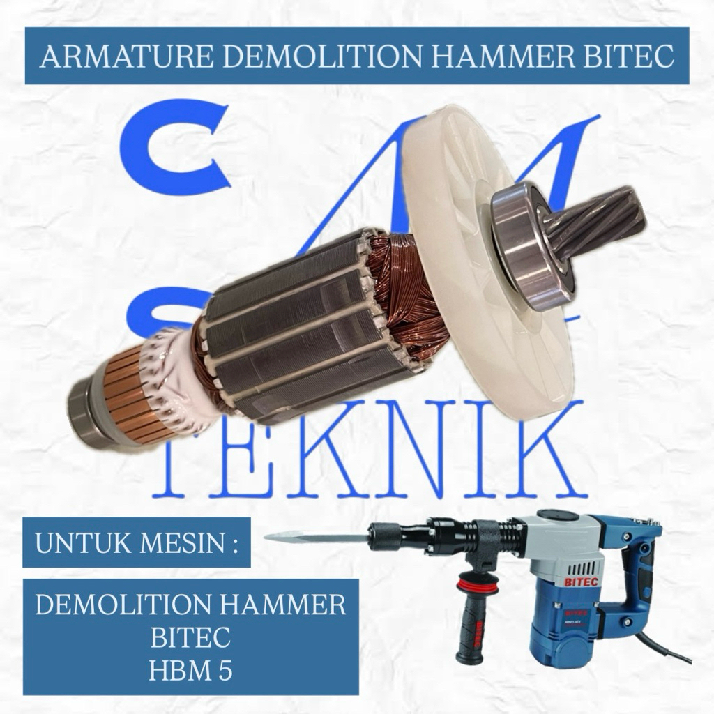 ARMATURE ANGKER DEMOLITION HAMMER BITEC HBM 5 ANGKER MESIN BOBOK BETON BITEC HBM 5 HEX