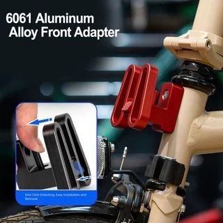 Premium Front Block untuk pasang Tas Depan Sepeda Lipat bahan CNC Aluminum Alloy Folding Bike Front 