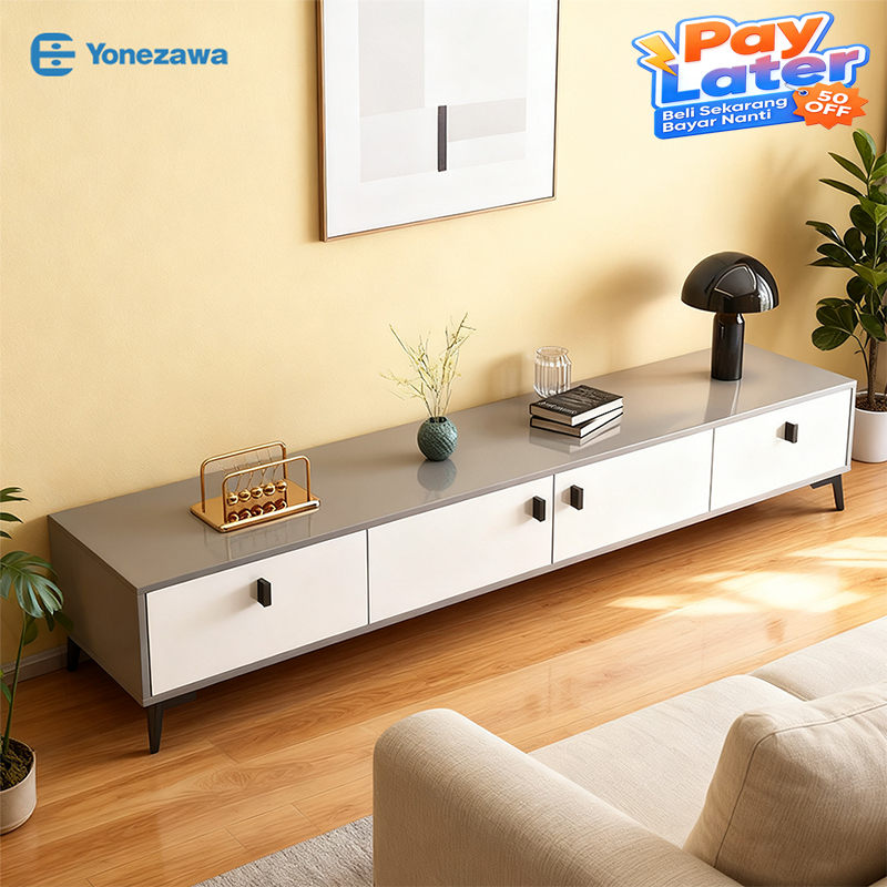 YONEZAWA  Lemari TV Model Terbaru 100CM/ Rak TV/ Meja TV /Lemari penyimpanan/Meja TV Minimalis Moder
