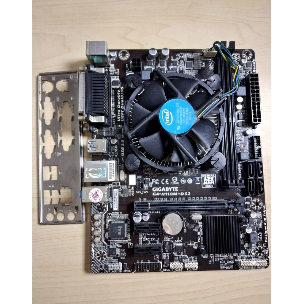 Paketan Motherboard Gigabyte GA-H110M-D S2 LGA1151 Include Procie Core i3 Gen 7