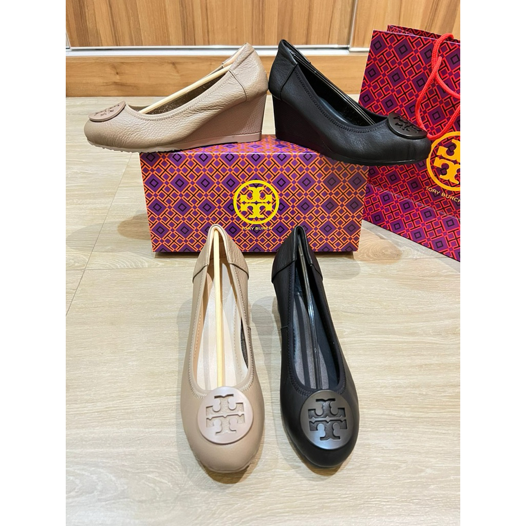 sepatu wanita tory burch wedges 7cm