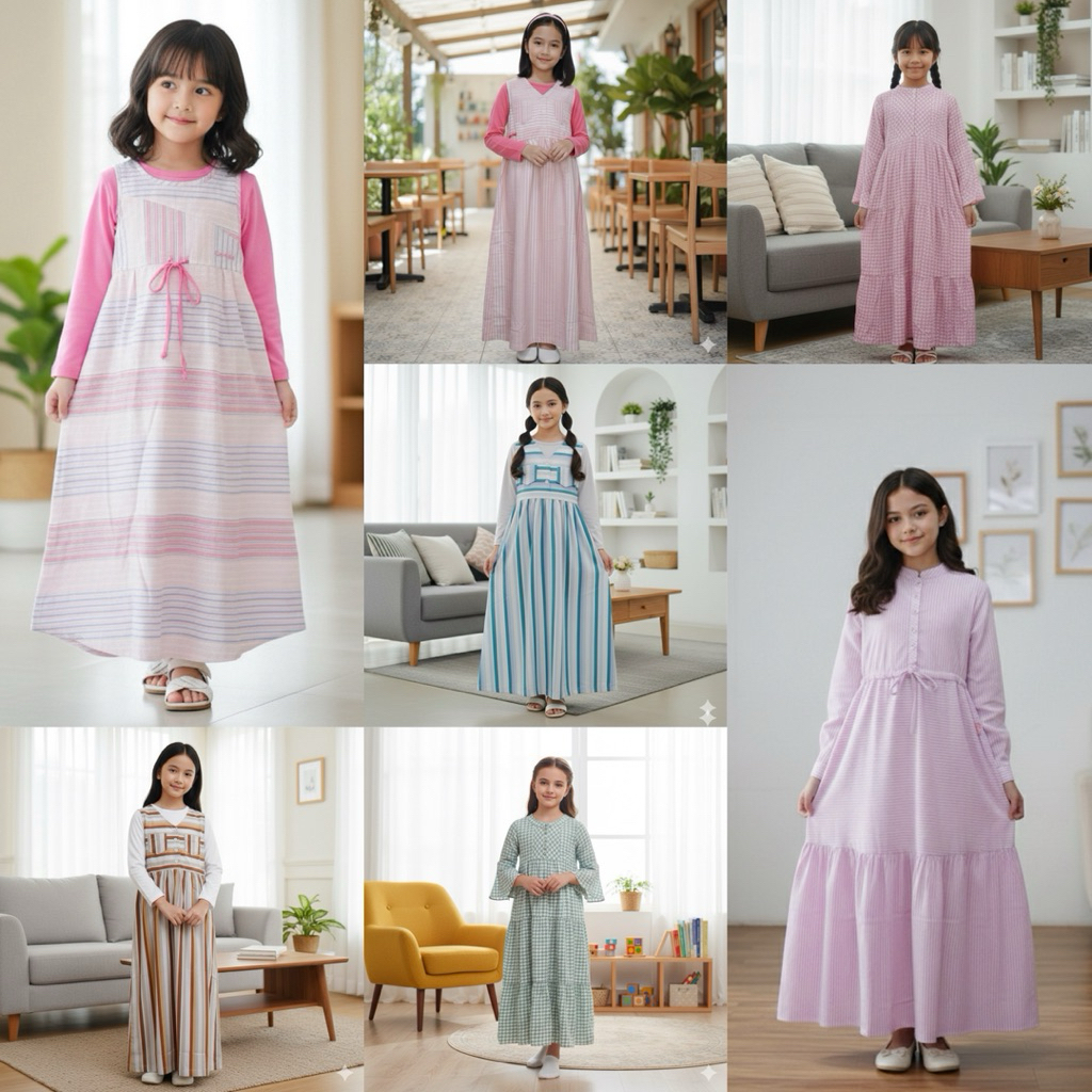 Cardinal Kids Gamis Anak Perempuan CA150 CA151 CA152 CA153 CA154 CA155 CA156