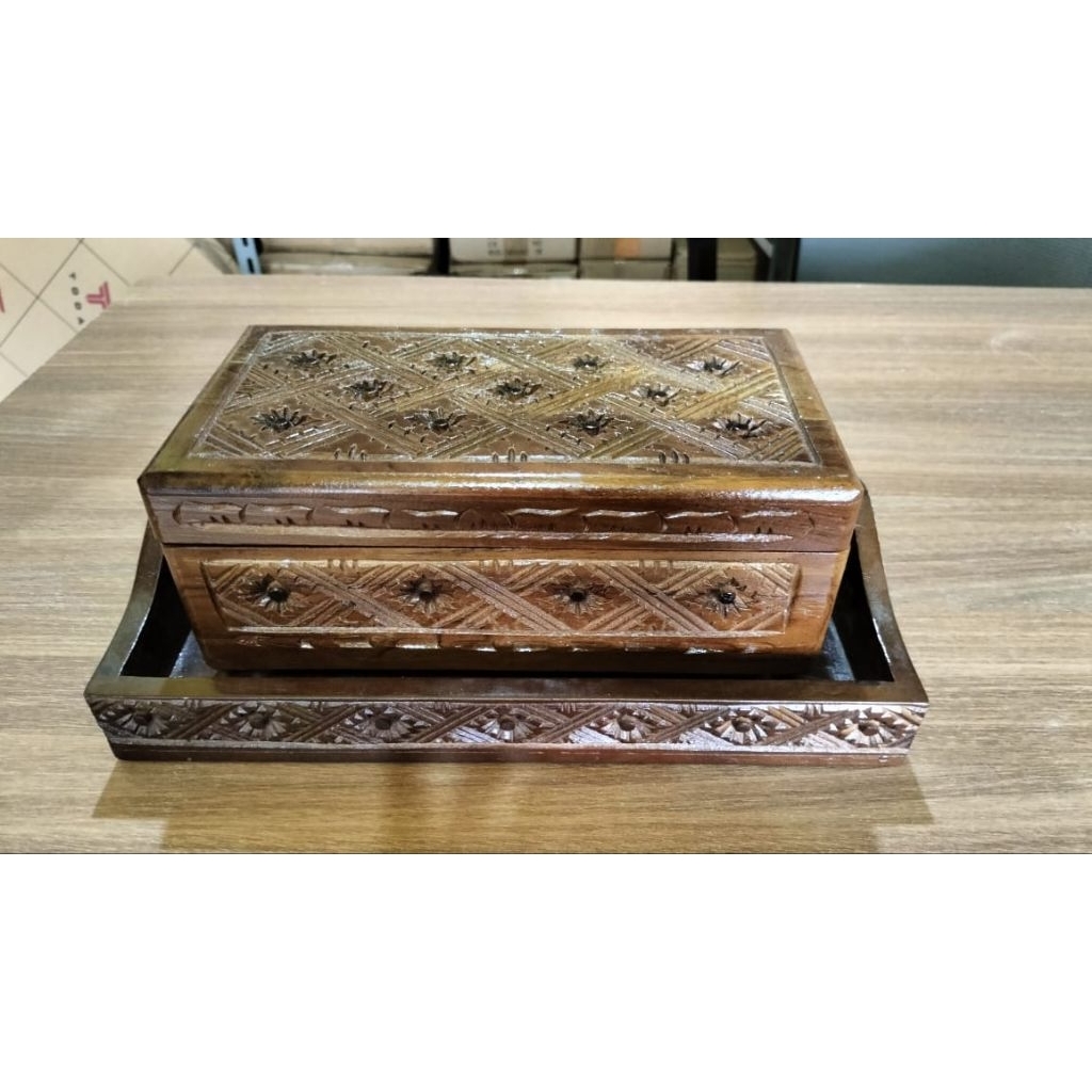 KOTAK SIRIH | KOTAK KAYU BOX HANTARAN TEPAK SIRIH