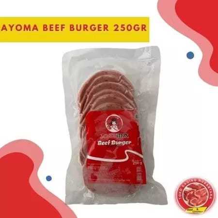 AYOMA Beef Burger 250gr – Patty Daging Sapi Premium, Tebal & Juicy
