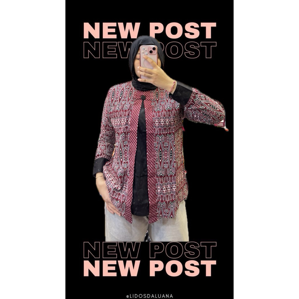 Blouse Batik Motif Dayak Khas Kalimantan Barat