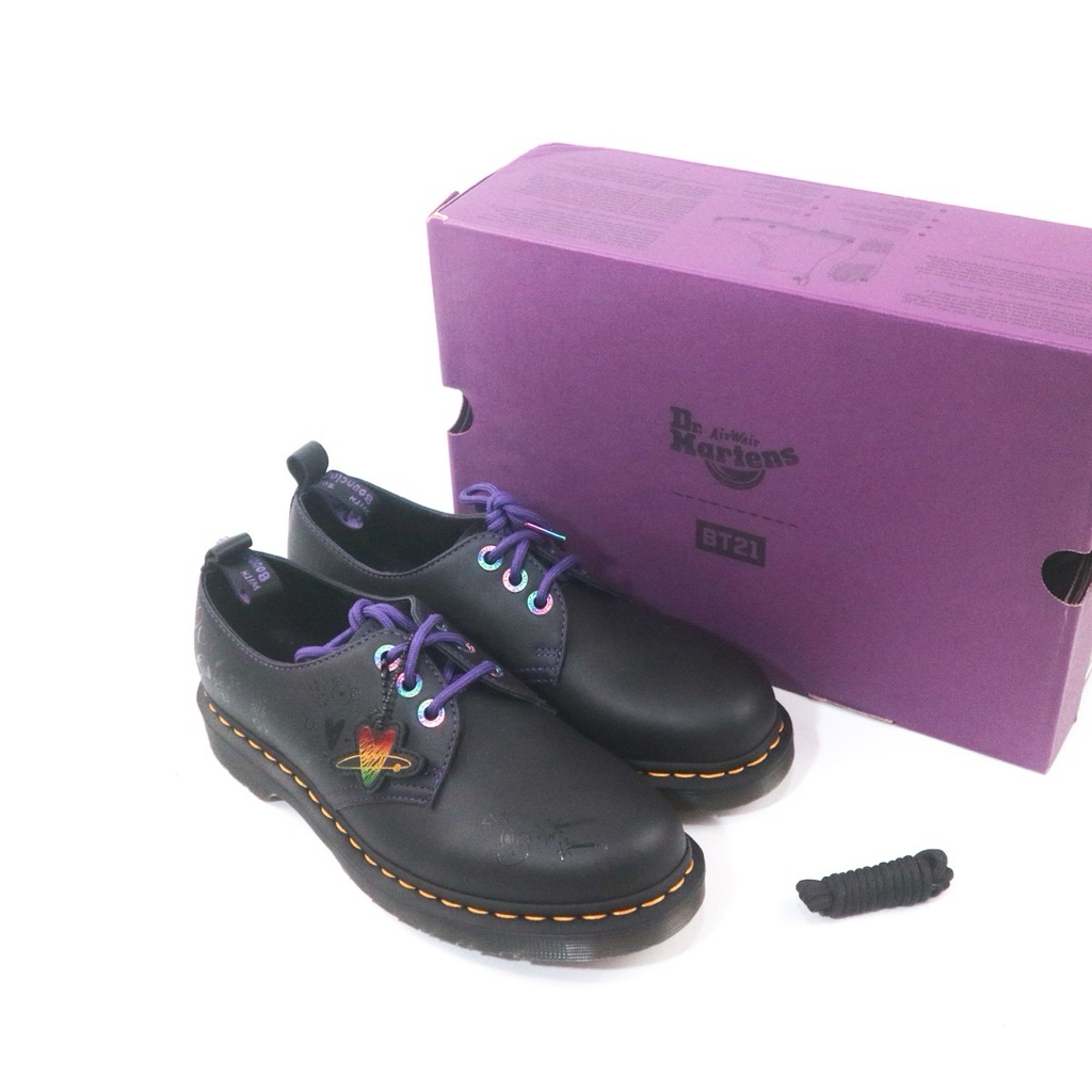 Docmart 1461 BT 21 Black Nappa low pendek pria docmart wanita 3 hole