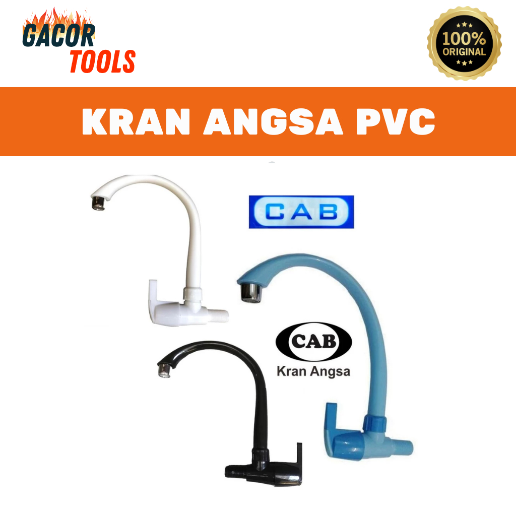 Kran Angsa PVC CAB /  Kran Wastafel PVC / Keran Angsa Plastik CAB